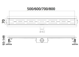 Душевой лоток Haiba HB91600 60см сатин