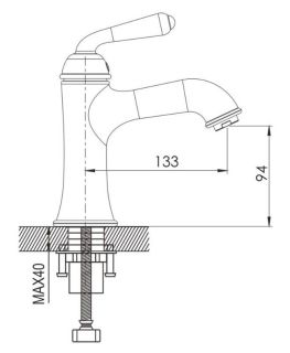 Смеситель для раковины Rose R0201Q бронза