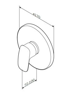 Смеситель Am.Pm Spirit 2.1 F71A75000 для душа встраиваемый