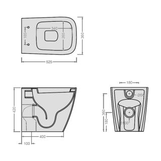 Унитаз  Artceram  A16 ASV004 36 00 notte