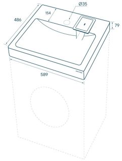 Раковина над стиральной машиной Paulmark Berg PM710431 60x50см белый