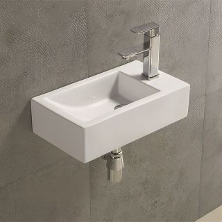 Подвесная раковина Art&Max 45см чаша слева белый AM-4849-L