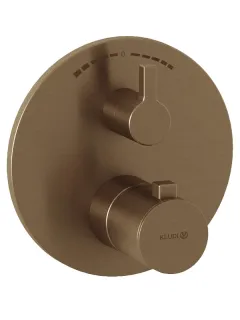 Смеситель для душа Kludi Nova Fonte Puristic 20810N115 с термостатом брашированная бронза