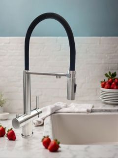 Смеситель для кухни с гибким изливом AltroBagno Flusso 050201 Ni никель