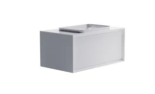 Тумба с раковиной Astra-Form Фрейм 4631177713972 100 см белый матовый