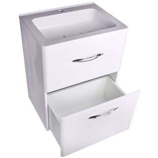 Тумба напольная под раковину Style Line "Каре 80" СС-00002267  (2 ящ.) Люкс белая, PLUS
