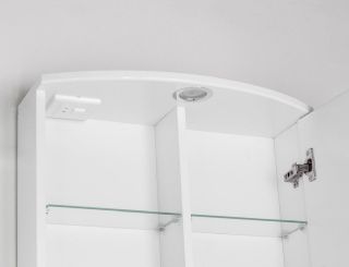 Зеркальный шкаф Style Line ЛС-000010036  "Жасмин 2 800/С", Люкс белый