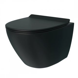 Унитаз подвесной Maretti Elena безободковый с микролифтом, EA10PBM93-560, черный