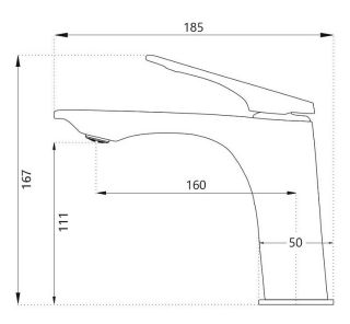 Смеситель для раковины Haiba HB10816 хром