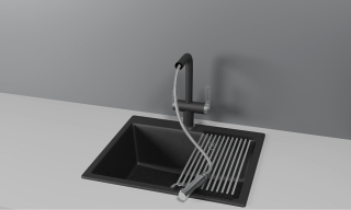 Смеситель для кухни Granula 8170, ЧЕРНЫЙ Чёрный