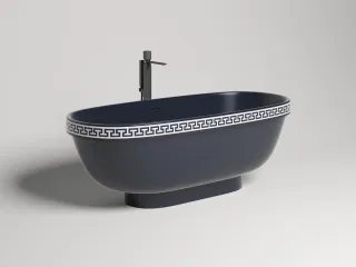 Ванна из искусственного камня Salini Greca Meander S-Stone 103021MRF 180x80см RAL полностью