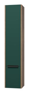 Подвесной шкаф - пенал Brevita Greenwood GRE-05035-08Л левый 35см зелёный/дуб Галифакс олово