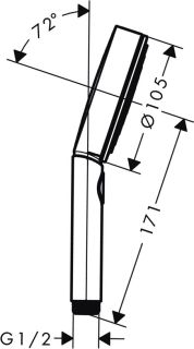 Душевая лейка Hansgrohe Pulsify Select 105 3jet Relaxation 24110670