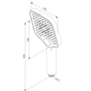 Душевая лейка Damixa Gala 953020300 черный