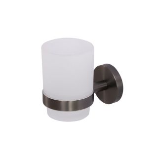 Стакан для ванной Cezares Relax TUMS-GM настенный, вороненая сталь