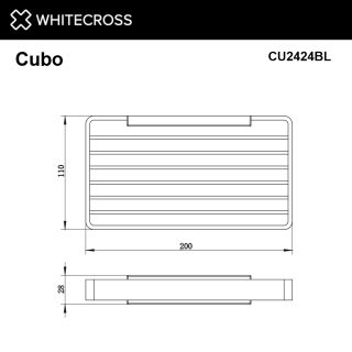 Мыльница-решетка подвесная WHITECROSS Cubo CU2424GLB брашированное золото