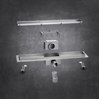 Душевой лоток РМС ТЛ-01-60х7 60см нержавеющая сталь