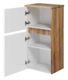 Подвесной шкаф Misty Ива 40см универсальный белый/дуб Вотан