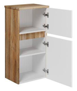 Подвесной шкаф Misty Ива 40см универсальный белый/дуб Вотан