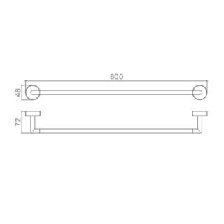 Полотенцедержатель Raglo R320.01.03 60 см золотой сатин