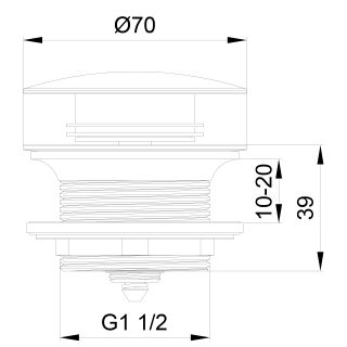 Донный клапан для ванны Wonzon & Woghand WW-SS105-BG брашированное золото