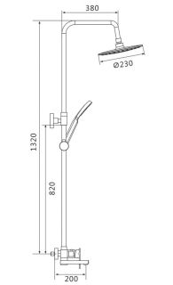 Душевая стойка Shevanik S8736H чёрный