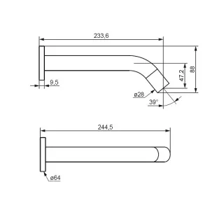 Смеситель для раковины Damixa Scandinavian Pure 360270000 хром