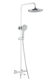 Душевая стойка Rose R3996F белый/хром