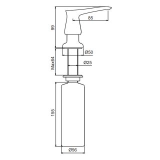 Дозатор для кухонной мойки Gappo G405-3 300 мл золотой сатин