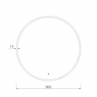 Зеркало с подсветкой ArtMax Asti AM-Ast-800-DS-FNC-Gold 80 см золото