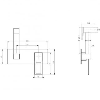 Гигиенический душ со смесителем Boheme Q 147-CRG хром/золото