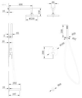 Душевая система ABBER Emotion хром AF8817