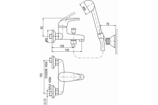 Смеситель для ванны Rav Slezak SAZAVA SA554.5/2 хром