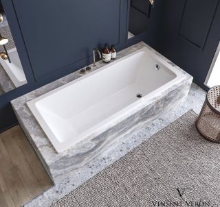 Ванна чугунная Vinsent Veron Square VSQ1707542H 170x75см с отверстиями для ручек