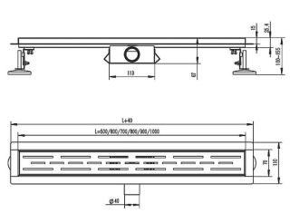 Душевой лоток Raglo R650.60.06 60см чёрный