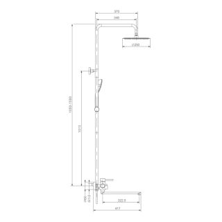 Душевая стойка Prohanss P31.24.03 золотой сатин