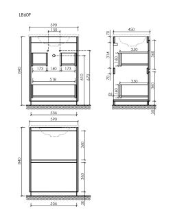 Тумба напольная под раковину Sancos Libra Floor LB60FW 60 см белый