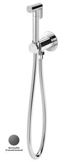 Смеситель с гигиеническим душем Cezares LEAF-DIF-MM матовая сталь