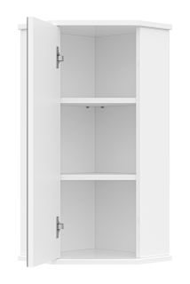 Зеркальный шкаф Misty Лилия угловой 34см белый