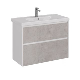 Тумба под раковину Lemark Combi LM03C100T-Beton 100 см белый глянец