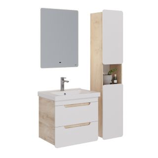 Шкаф-колонна Lemark Olivia LM08OL35P 35 см подвесной белый глянец