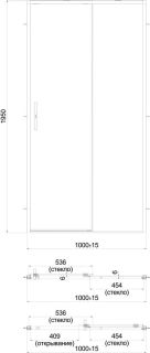 Душевая дверь Kerama Marazzi Lindo LN.100.SD.BLK.M 100 см с функцией soft close стекло прозрачное профиль чёрный матовый