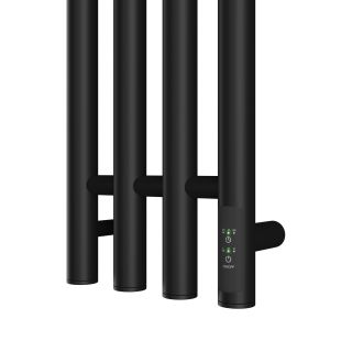 Полотенцесушитель электрический APEXTERMO Luna LN10113BM 1100x180 с крючками черный матовый