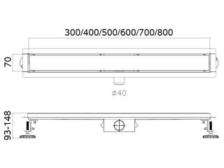 Душевой лоток Haiba HB94600 60см сатин
