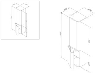Шкаф Am.pm Sensation M30CHL0406WG левый 40 см белый