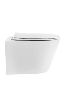 Подвесной унитаз Boheme Avva 973-SET-W безободковый смыв торнадо белый