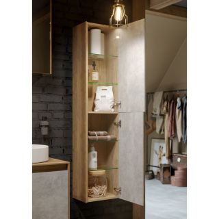 Шкаф-пенал Aqwella Mobi MOB0535W+MOB0735W подвесной 36.5 см