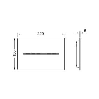 Электронная панель смыва TECE TECEsolid 9240464 с бесконтактной активацией питание от сети 6 В нержавеющая сталь сатин