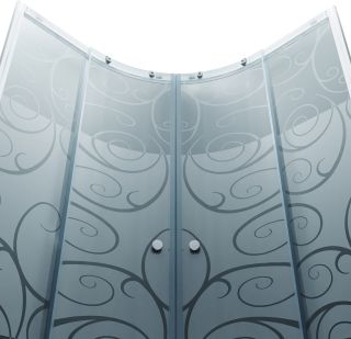 Душевой уголок Triton Стандарт Щ0000064831 90x90 см профиль белый стекло с узором