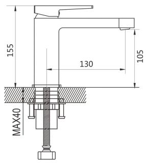 Смеситель для раковины Shevanik S6801C белый